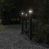 Lampadaire d'extérieur avec sortie noir 110 cm aluminium 560179560179