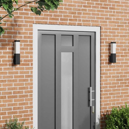 Applique Murale Extérieure 2 pcs Noir 10.5 x 6 x 33 cm 560187560187
