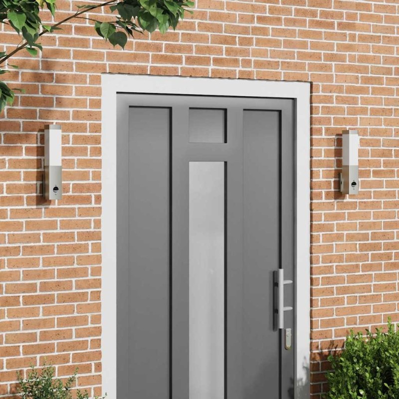 Applique Murale Extérieure 2 pcs Argenté 10.5 x 6 x 33 cm 560195560195