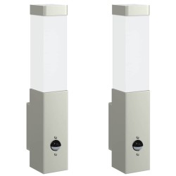 Applique Murale Extérieure 2 pcs Argenté 10.5 x 6 x 33 cm 560195560195