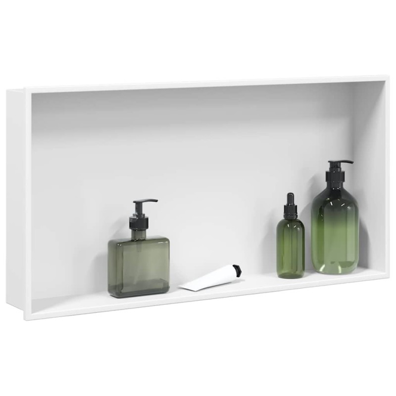 Niche de douche blanc mat 62x32x9 cm acier inoxydable 560212560212