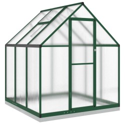 Serre avec cadre de base vert 169x169x202 cm aluminium 560217560217