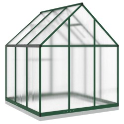 Serre avec cadre de base vert 169x169x202 cm aluminium 560217560217