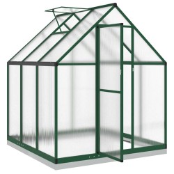 Serre avec cadre de base vert 169x169x202 cm aluminium 560217560217