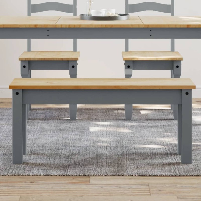 Banc à manger PANAMA gris 105x30x45 cm bois massif de pin 560219560219