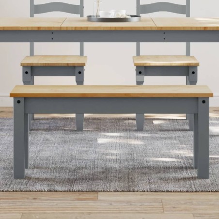 Banc à manger PANAMA gris 105x30x45 cm bois massif de pin 560219560219
