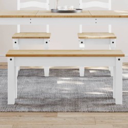 Banc à manger PANAMA blanc 105x30x45 cm bois massif de pin 560220560220