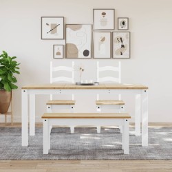 Banc à manger PANAMA blanc 105x30x45 cm bois massif de pin 560220560220