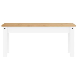 Banc à manger PANAMA blanc 105x30x45 cm bois massif de pin 560220560220