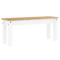 Banc à manger PANAMA blanc 105x30x45 cm bois massif de pin 560220560220