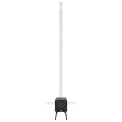 Poêle à bois de tente et cheminée et pieds pliables noir acier 560221560221