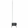 Poêle à bois de tente et cheminée et pieds pliables noir acier 560221560221