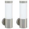 Applique Murale Extérieure 2 pcs Argenté 12 x 8,5 x 27 cm 560224560224