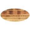 Dessus de table 140x50x2,5 cm ovale bois massif de manguier 560331560331