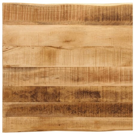 Dessus de table bord vivant 80x80x3,8 cm bois de manguier brut 560334560334