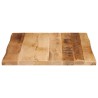 Dessus de table bord vivant 80x80x3,8 cm bois de manguier brut 560334560334