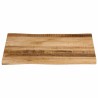 Dessus de table bord vivant 40x40x3,8 cm bois de manguier brut 560338560338