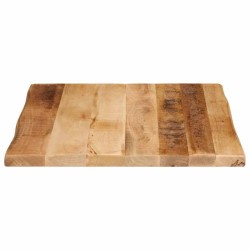Dessus de table bord vivant 40x40x3,8 cm bois de manguier brut 560338560338