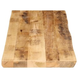 Dessus de table bord vivant 140x40x3,8 cm bois de manguier brut 560343560343