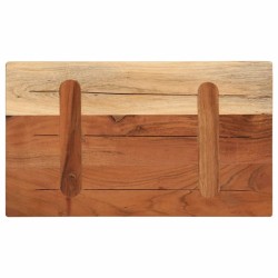 Dessus de table 50x40x2,5 cm rectangulaire bois massif d'acacia 560348560348