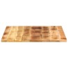 Dessus de table 80x80x3,8 cm carré bois massif de manguier brut 560484560484