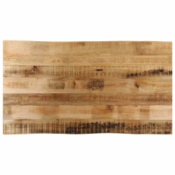 Dessus de table bord vivant 100x60x3,8 cm bois de manguier brut 560489560489