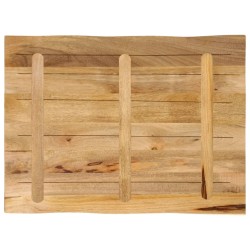 Dessus de table bord vivant 90x60x3,8 cm bois de manguier brut 560504560504