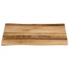 Dessus de table bord vivant 60x60x2,5 cm bois de manguier brut 560639560639