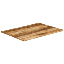 Dessus de table bord vivant 110x80x2,5 cm bois de manguier brut 560642560642