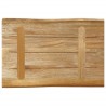 Dessus de table bord vivant 50x40x3,8 cm bois de manguier brut 560643560643