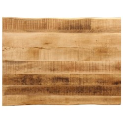 Dessus de table bord vivant 80x60x3,8 cm bois de manguier brut 560645560645