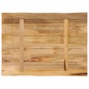 Dessus de table bord vivant 80x60x3,8 cm bois de manguier brut 560645560645