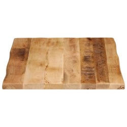 Dessus de table bord vivant 90x60x2,5 cm bois de manguier brut 560652560652