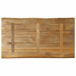 Dessus de table bord vivant 120x60x2,5 cm bois de manguier brut 560656560656