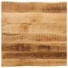 Dessus de table bord vivant 80x80x2,5 cm bois de manguier brut 560657560657
