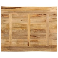 Dessus de table bord vivant 90x80x2,5 cm bois de manguier brut 560658560658