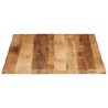 Dessus de table bord vivant 100x80x2,5 cm bois de manguier brut 560660560660