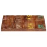 Dessus de table 60x60x2,5 cm carré bois massif de récupération 560664560664
