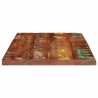 Dessus de table 60x50x2,5 cm rectangulaire bois massif récupéré 560667560667