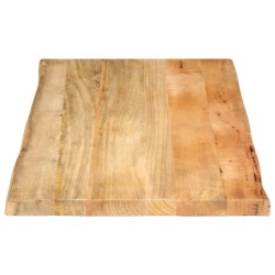 Dessus de table 110x60x2,5 cm bord vivant bois massif manguier 560698560698