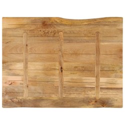 Dessus de table 90x80x2,5 cm bord vivant bois massif manguier 560702560702