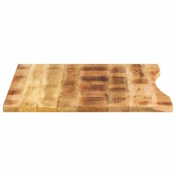 Dessus de bureau avec courbe 100x80x2,5 cm manguier massif brut 560740560740