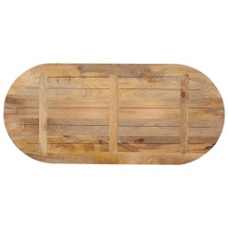 Dessus de table 120x50x3,8 cm ovale bois massif de manguier 560752560752