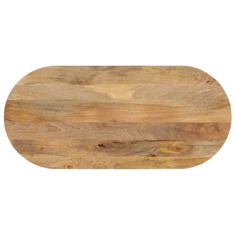 Dessus de table 140x60x2,5 cm ovale bois massif de manguier 560765560765