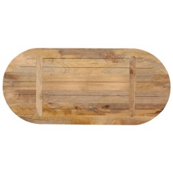 Dessus de table 80x40x3,8 cm ovale bois massif de manguier 560768560768