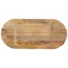 Dessus de table 80x40x2,5 cm ovale bois massif de manguier 560770560770