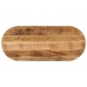 Dessus de table 120x50x3,8cm ovale bois massif de manguier brut 560772560772