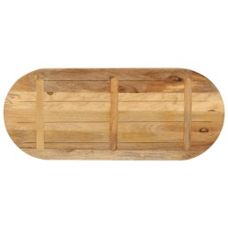 Dessus de table 140x50x3,8cm ovale bois massif de manguier brut 560773560773