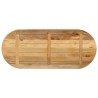 Dessus de table 140x60x3,8cm ovale bois massif de manguier brut 560775560775