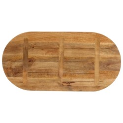 Dessus de table 140x50x3,8 cm ovale bois massif de manguier 560818560818